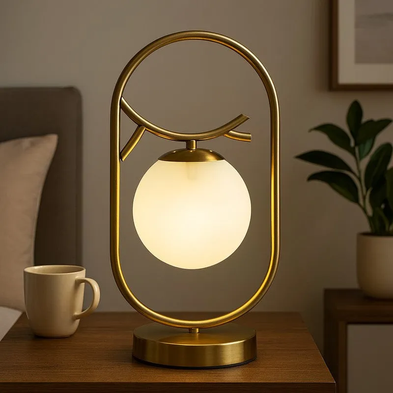Halora Metal Table Lamp - Gold,White media 3