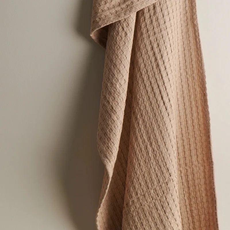 Ambar Waffle Weave Cotton Bath Towels - Brown media 4
