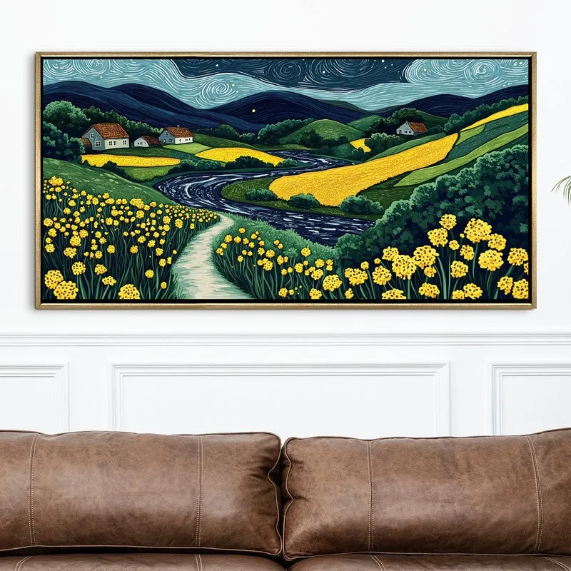 Astral Canvas Wall Painting With Frame media 4