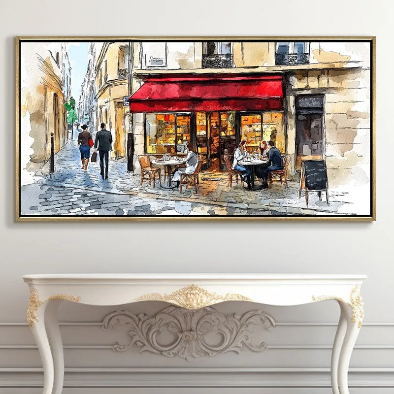 Crimson Canvas Wall Painting With Frame media 5