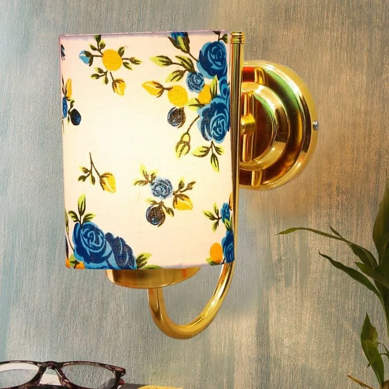 Galora Prista Rosa Fabric & Metal Wall Lamp media 1