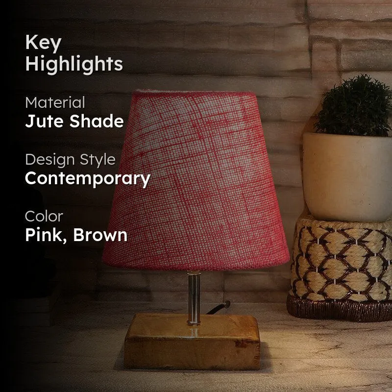 Tryda Jute Table Lamp - Pink,Brown media 2