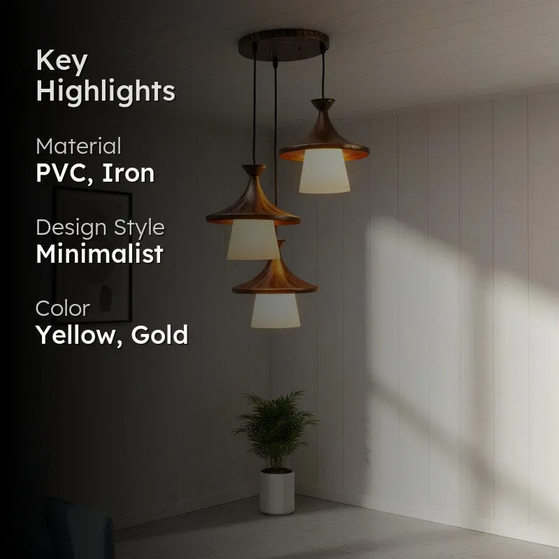 Sunlit PVC Ceiling Lamp - Yellow media 2