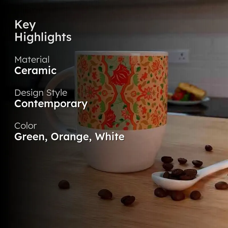 Mughal Ceramic Coffee Mug (325 mL) media 2