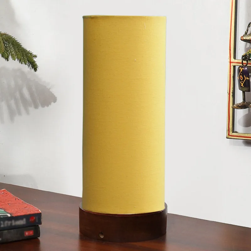 Jaala Tower Wooden Table Lamp - Yellow,Brown media 3