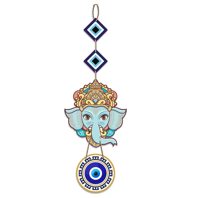 Ganesha Nazar I Polyester & MDF Wall Hanging media 4