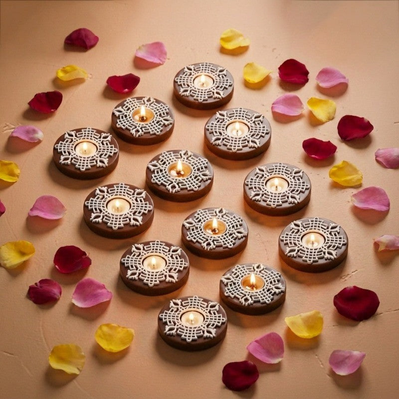 Petaluxe Tea Light Candle Holders - Set of Twelve