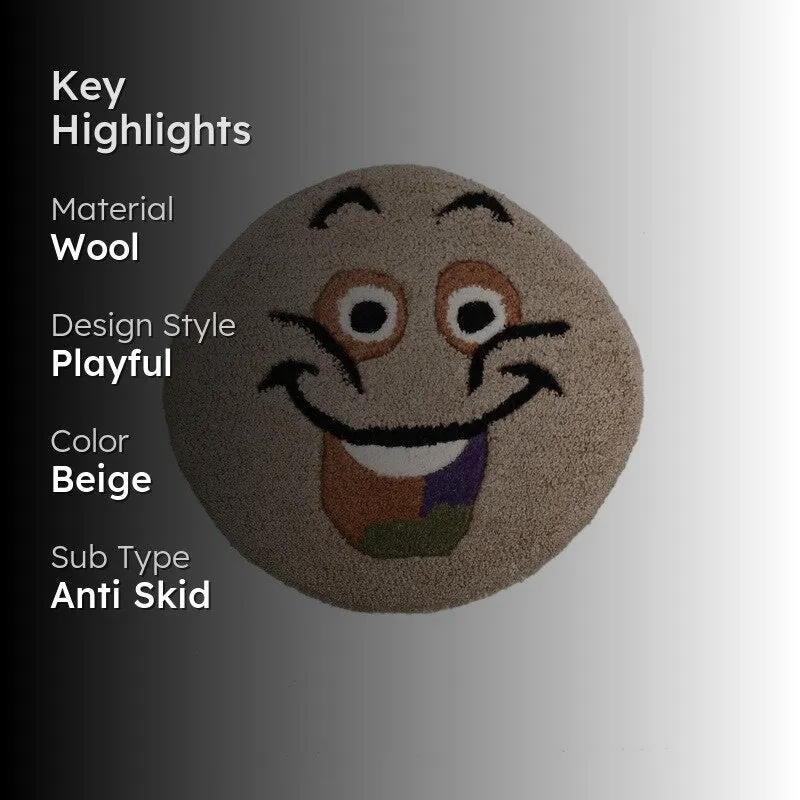 Smile Burst Wool Carpet - Beige media 2