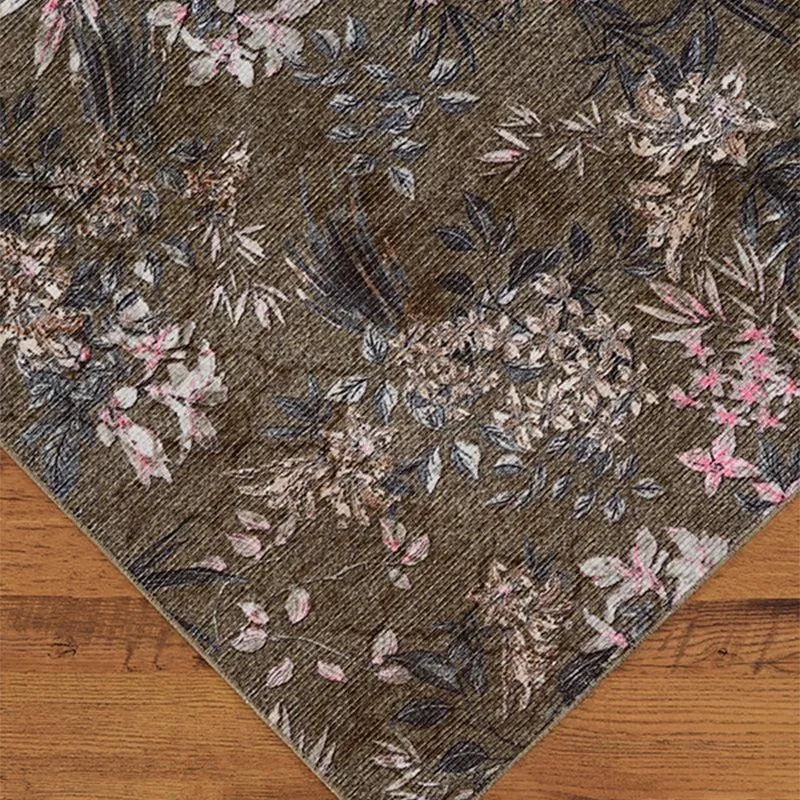 Lily Floral Carpet - Olive media 5