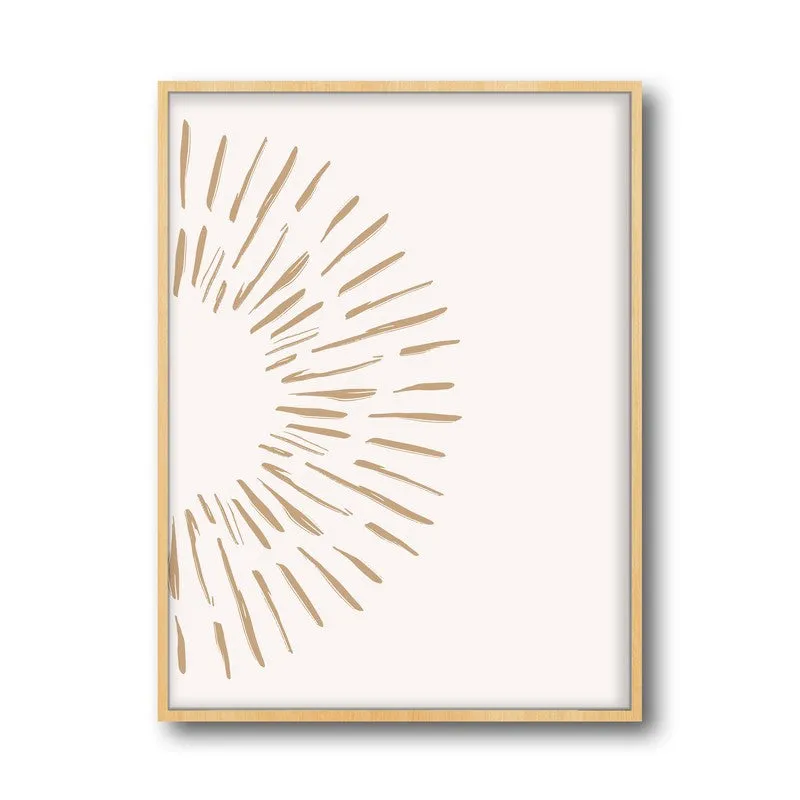 Natural Aura Canvas Wall Painting With Brown Frame media 3