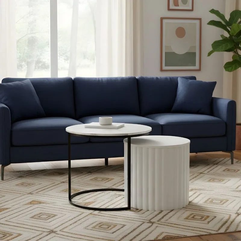 Elvora Center Table (White & Black) - Set Of Two media 4