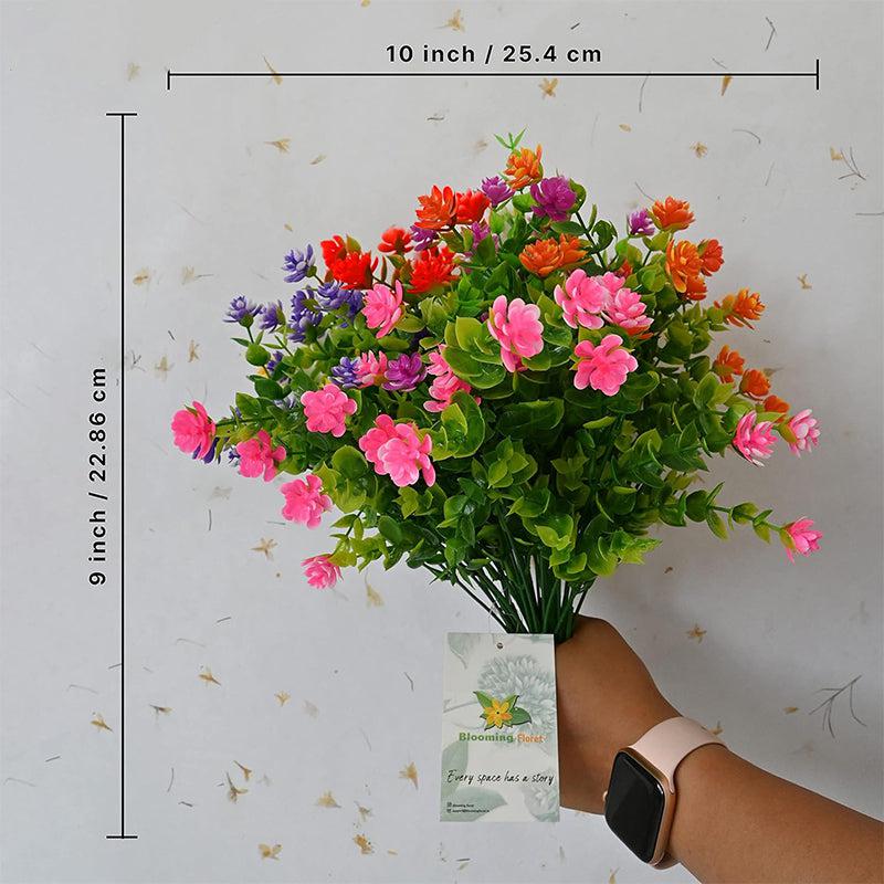 Faux Kalanchoe Artificial Flower Stick (Multicolor) - Set of Six media 4