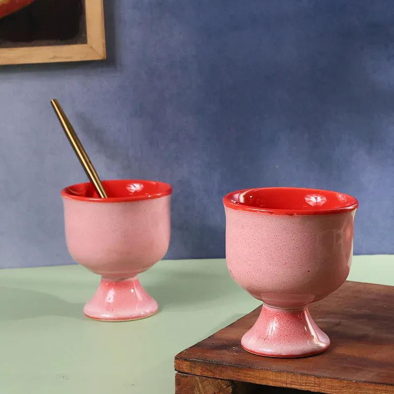 Eloisa Ceramic Ice Cream Cup (Pink) -200 mL media 4