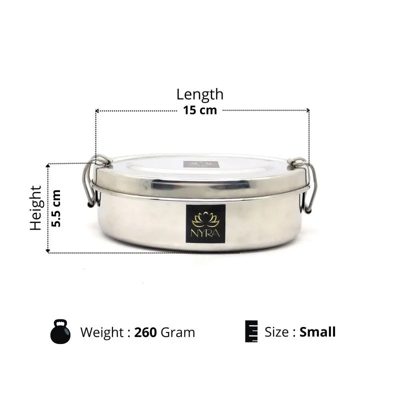 Krish Bliss Round Stainless Steel Tiffin & Lunch Box - 260 ML media 5