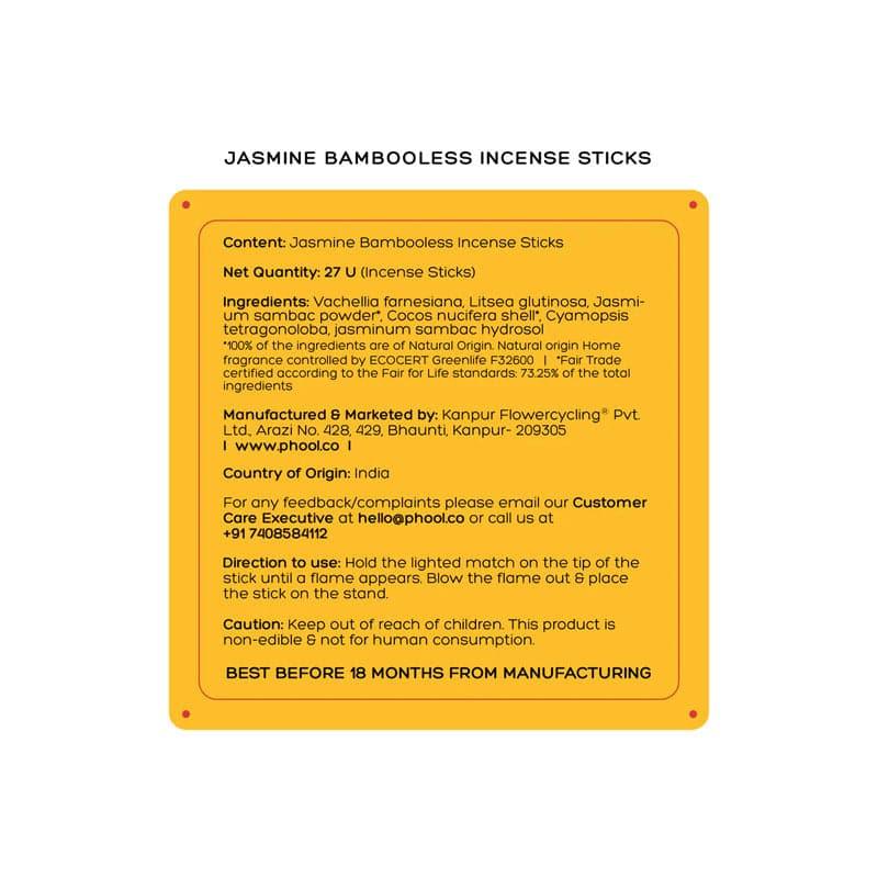 Phool Bambooless Incense Sticks (Jasmine) - Set Of Forty media 3
