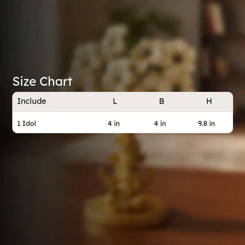 Divine Floral Ganesha Resin Idol media 5