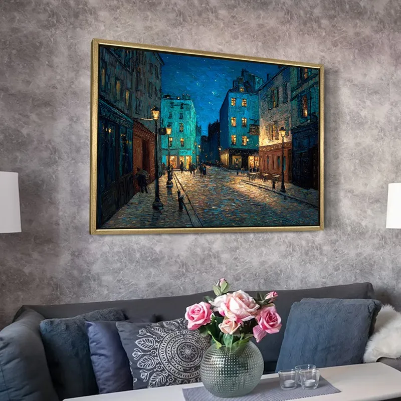 Midnight Stroll Canvas Wall Painting With Frame media 6