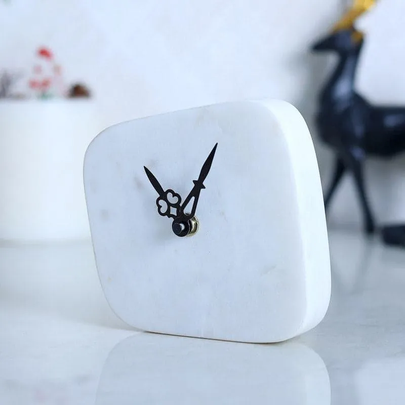 Estora Hand Crafted Marble Table Clock media 3