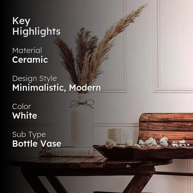 Japanese Bottle Vase - White media 2