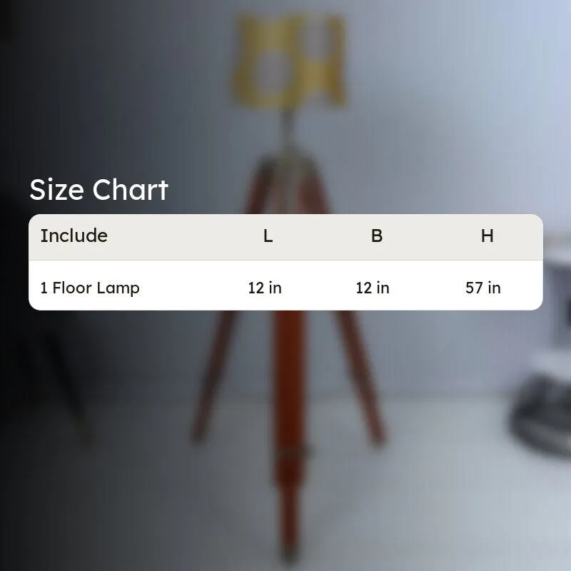 Mandala Merry Printed Tripod Floor Lamp - Brown media 5