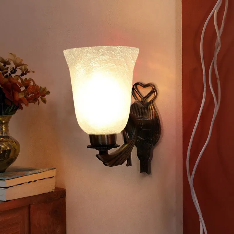 Crystal Bloom Antique Base Glass Wall Lamp media 4