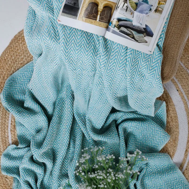 Wheat Hug Throw - Blue media 5
