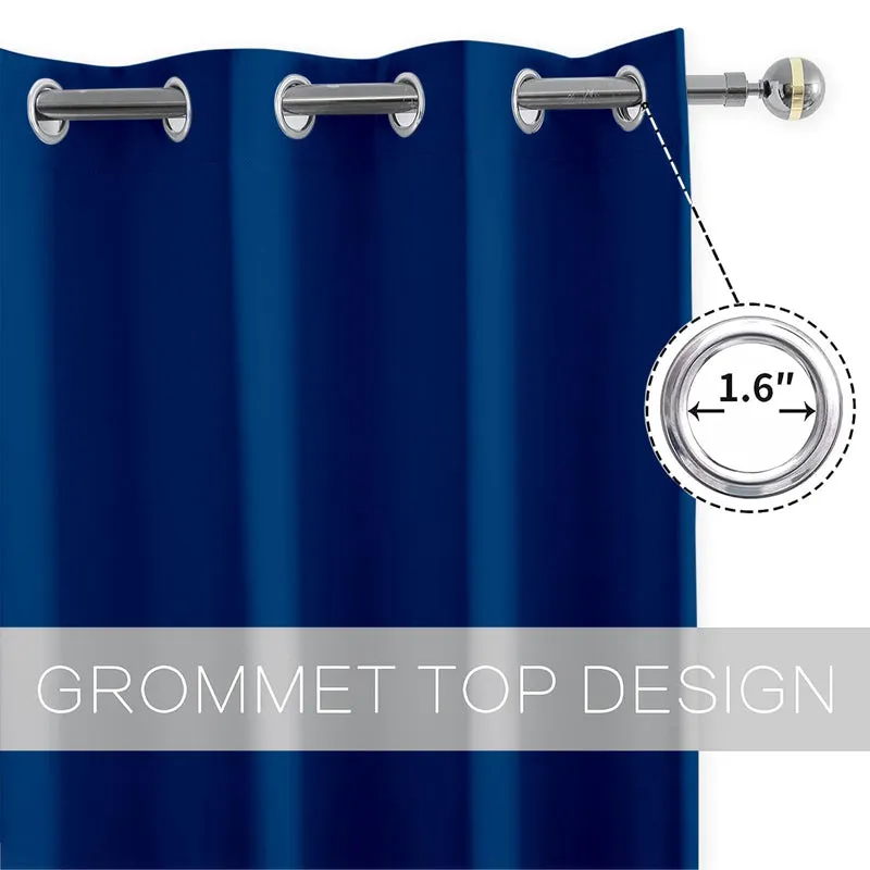 Vienna Pleated Curtain Valance (Royal Blue) - Set Of Two media 3