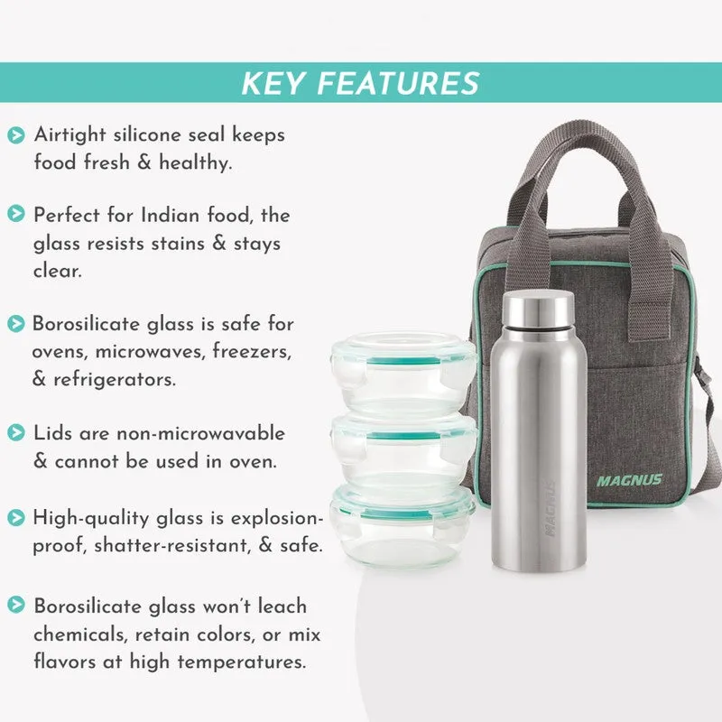 Galiro Lunch Box with Bottle & Lunch Bag - Five Piece Set media 7