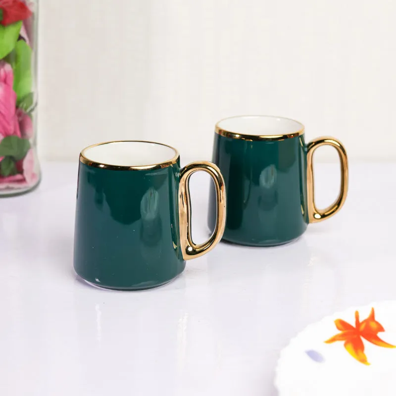 Emerald Porcelain Coffee Mug (380 mL Each) - Set Of Two media 1