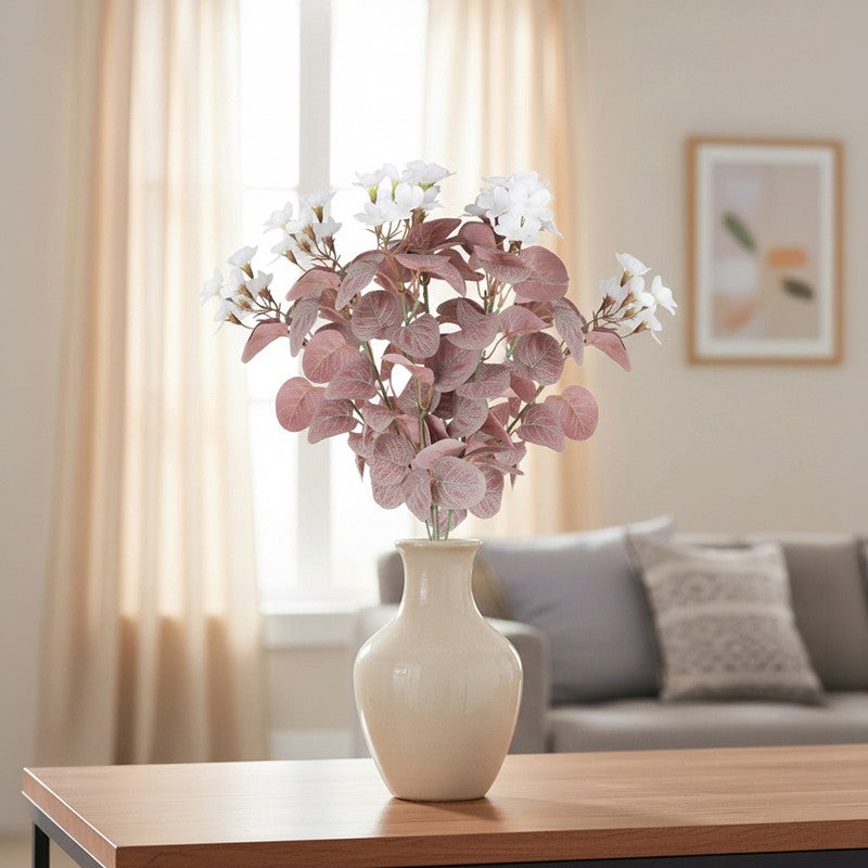 Lineflora Hydrangea Artificial Flower(Green) - Set Of Two