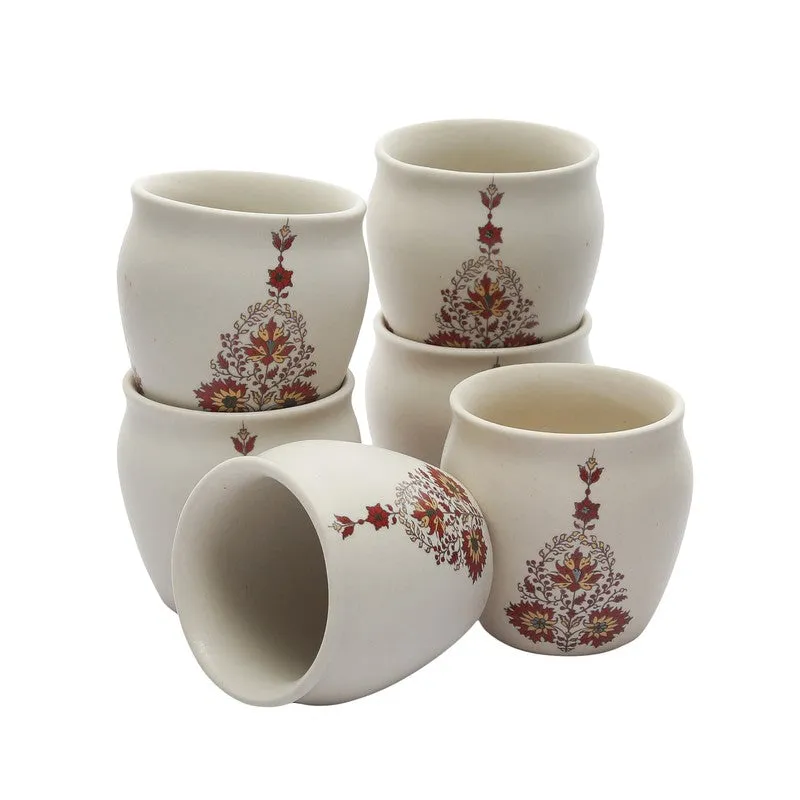 Mudleaf Multicolor Stoneware Kulhad (190 mL) - Set Of Six media 4