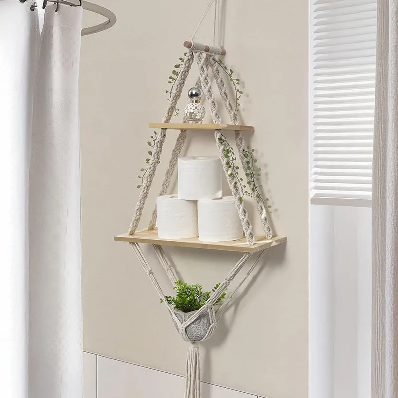 Tressa Macrame Wall Shelf media 4