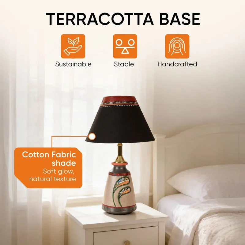 Suri Terracotta Fabric Table Lamp - Multicolor media 5