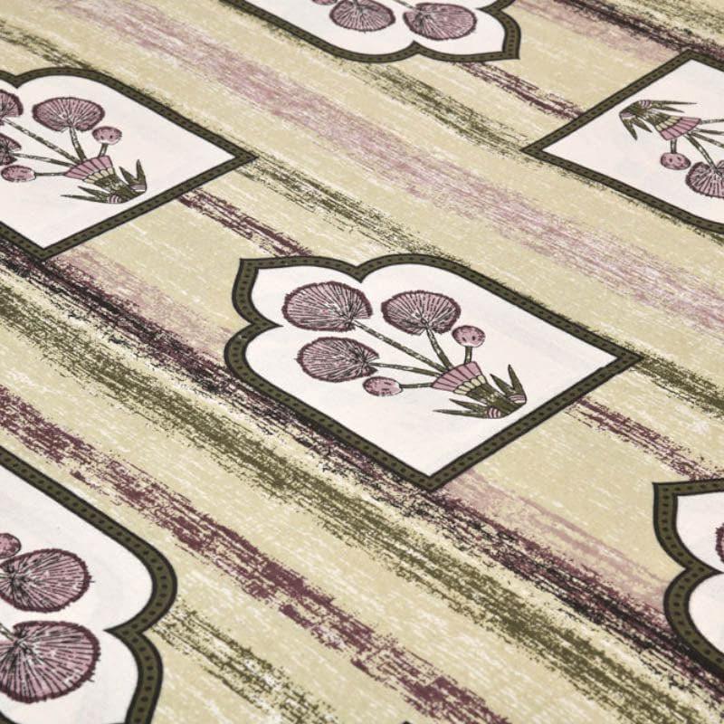 Imperial Blooms Cotton Bedsheet (Purple) - 120 TC media 3