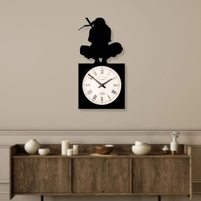 Veyora Steel Analog Wall Clock - Black media 3