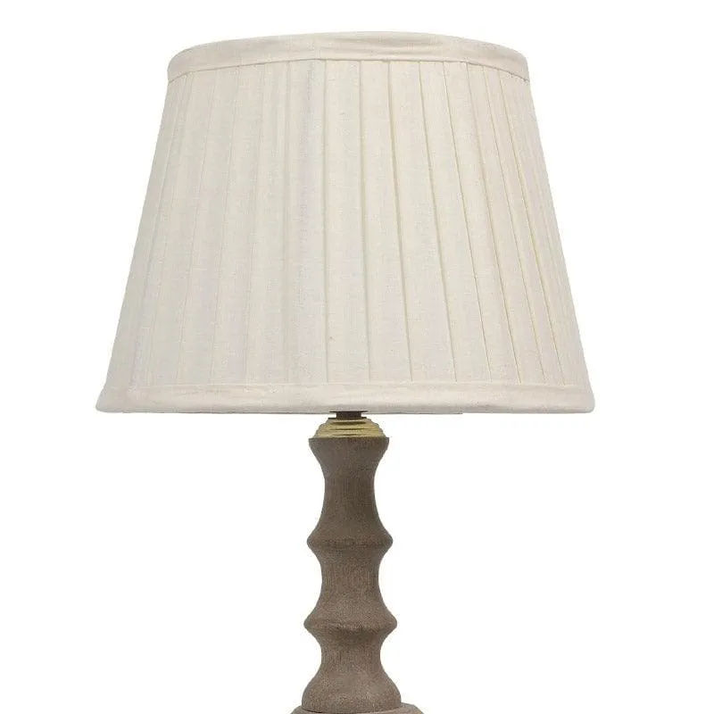 Vesara Bella Fabric Table Lamp - White,Brown media 4