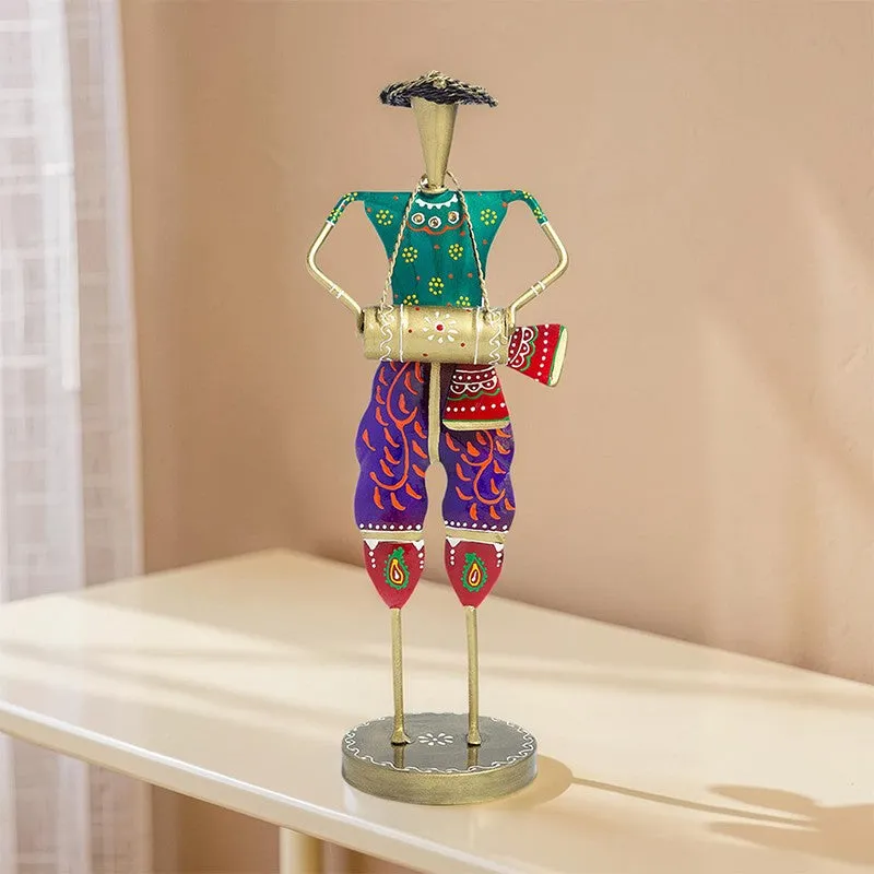 Decorative Man With Dhol Showpiece media 8