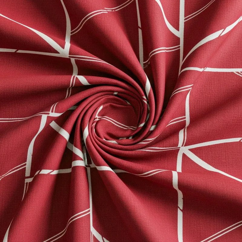 Manal Geomatric Neon Print Cotton Bedsheet s(Red) - 144 TC media 5