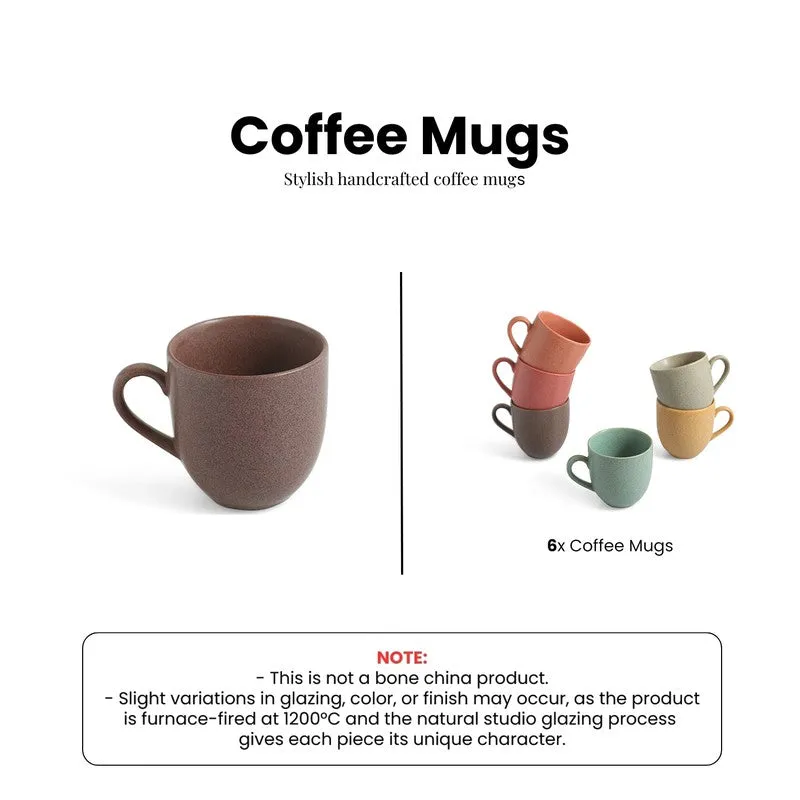 Colour Ceramic Tea Cup (200 mL Each) - Set Of Six media 6