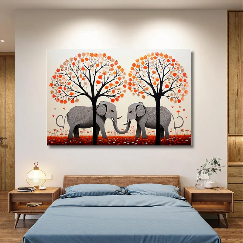 Lines Of Elephants Wall Art media 1