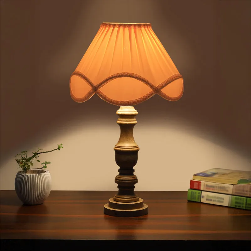 Valencia Wooden Table Lamp - White media 1