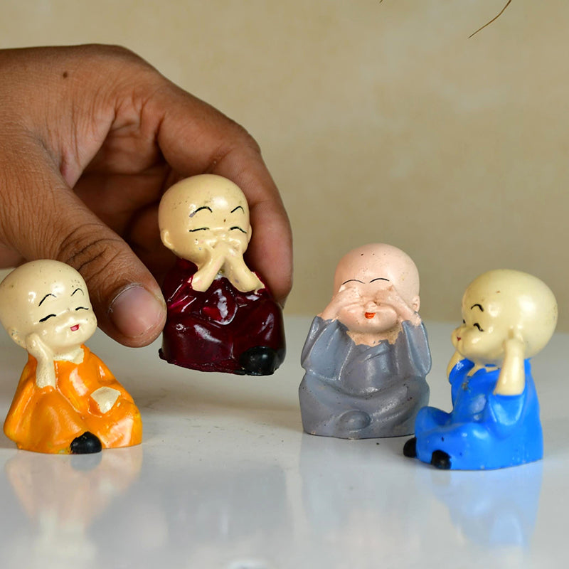 Little Laughing Buddha Showpiece - Multicolor media 7