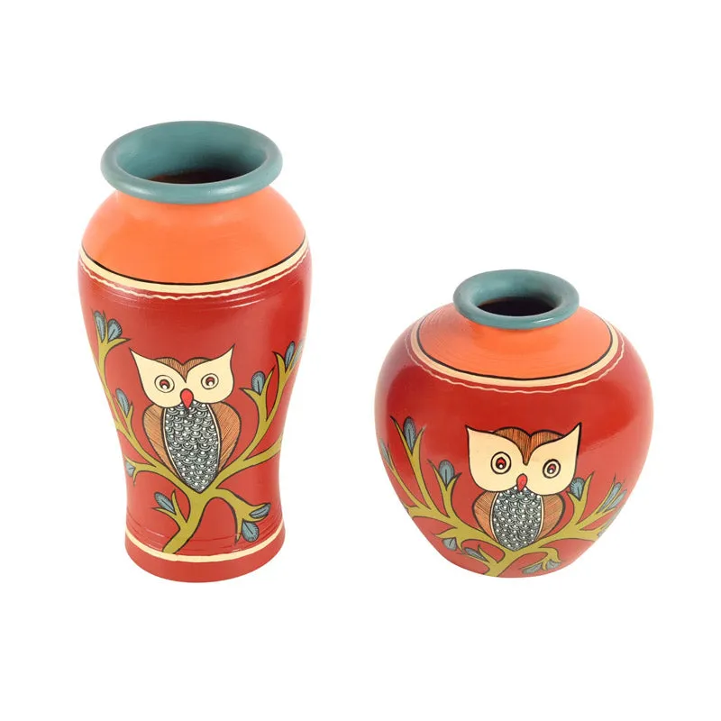 Indradutt Terracotta Vase - Two Piece Set media 3