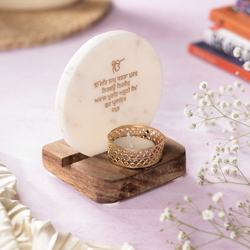Divine Onkar Mantra Tea Light Holder