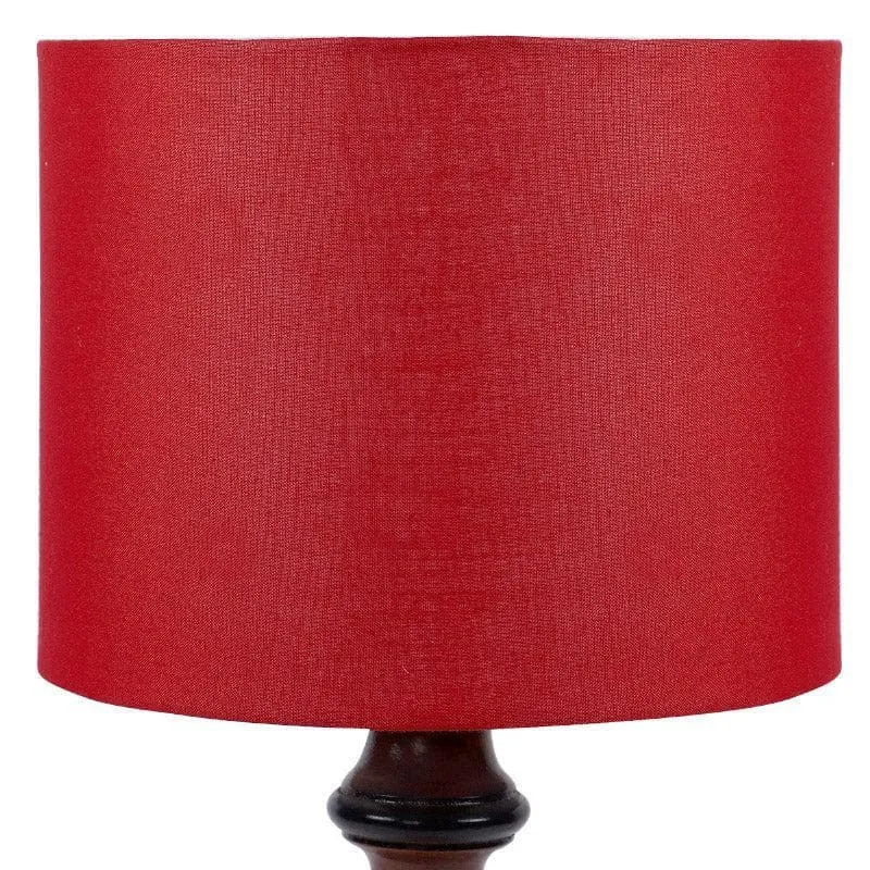 Rosa Bona Fabric Table Lamp - Red,Brown media 5