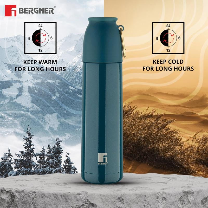 Bergner Walking Thermosteel Hot and Cold Flask (Green) -500 mL media 3