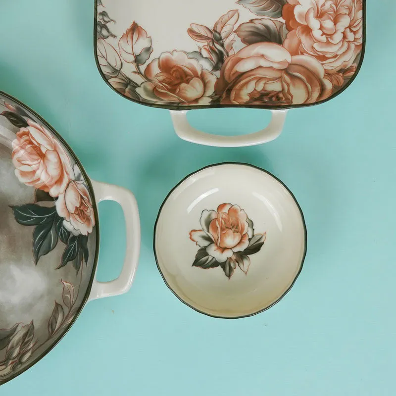 Maduva Floral Porcelain Serving Set - Four Piece Set media 6