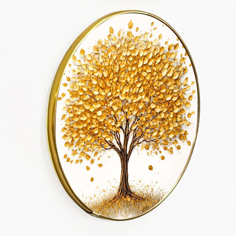 Radiant Leaves Paper Wall Painting With PVC Frame media 2