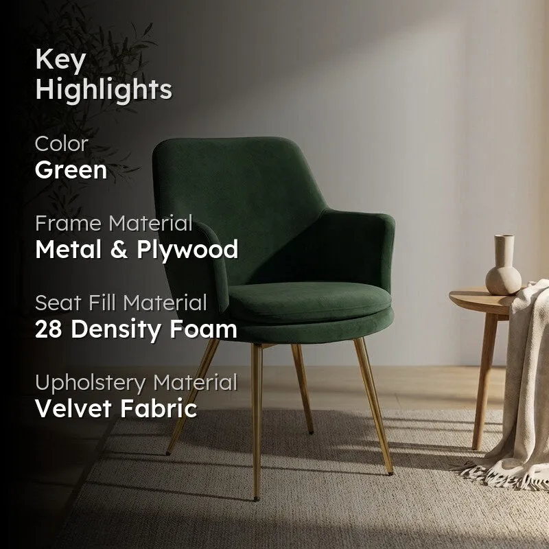 Livora Metal Accent Chair - Green media 2