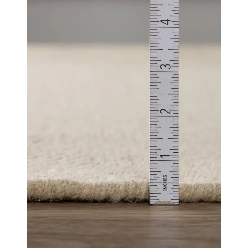 Handloom Hand Loomed Haven Wool Rug - Cream media 9